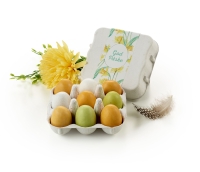 &AElig;ggebakke med  9 stk. Marcipan&aelig;g m/sukkerskal  | 145g