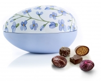 Metalæg blue flower luksus chokolade & luksusæg 350g