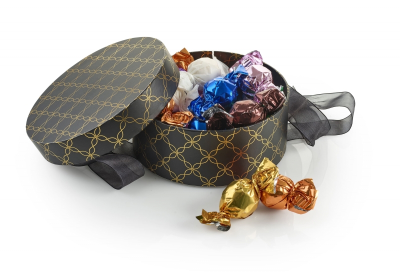 Sort/Guld - Mixede Chokoladekugler | 300g.