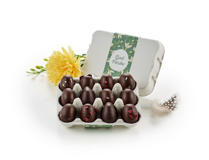 &AElig;ggebakke med 12 stk. &Oslash;kologiske Marcipan&aelig;g  | 120g