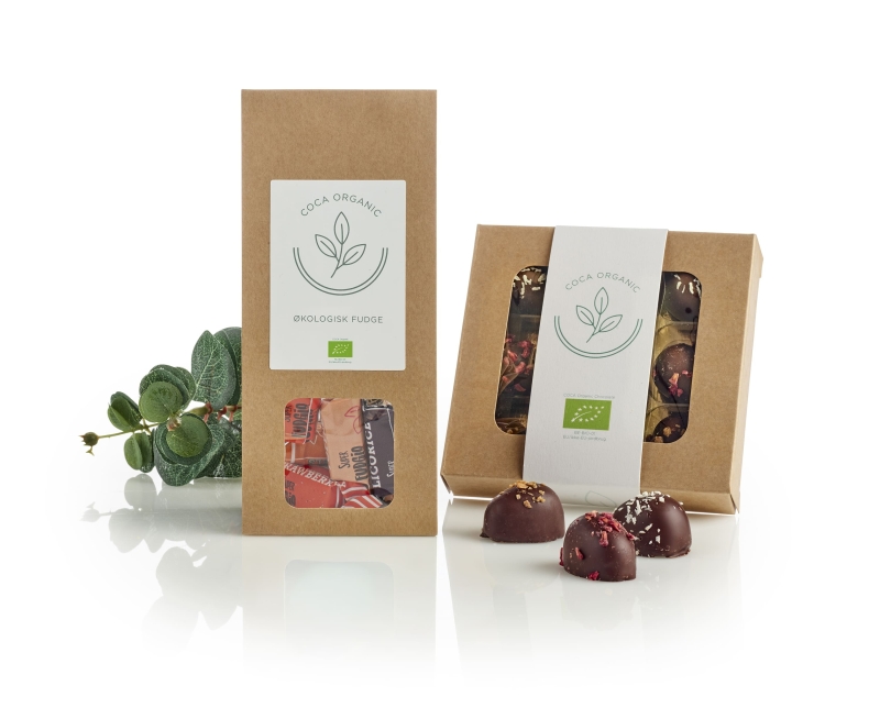 Coca Organic gavepakke &oslash;kologiske marcipan&aelig;g & Fudge|90g