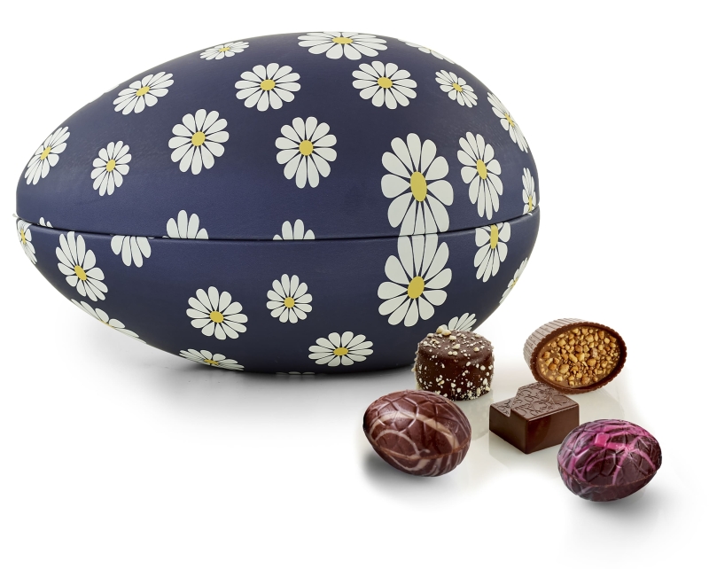 Royal Daisy metal&aelig;g med Luksus chokolade & luksus&aelig;g  | 250g