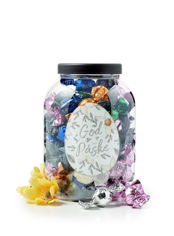 Ekstra store Jars med l&aring;g og Mixede Chokoladekugler | 1100g
