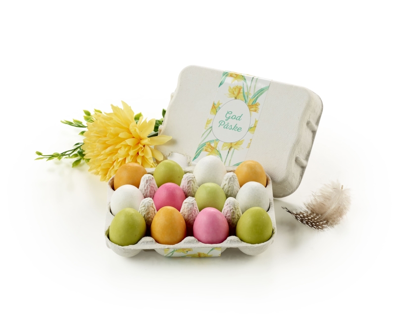 &AElig;ggebakke med  12 stk. Marcipan&aelig;g m/sukkerskal  | 190g