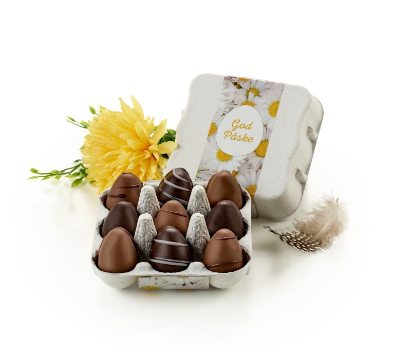 &AElig;ggebakke med  9 stk. Marcipan&aelig;g | 90g