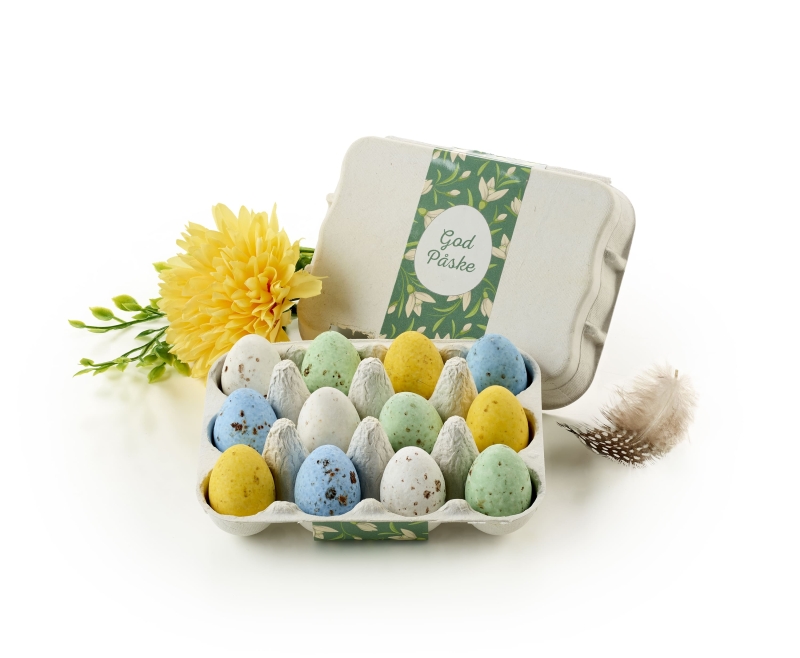 &AElig;ggebakke med  12 stk. Belgiske Fugle&aelig;g  | 130g