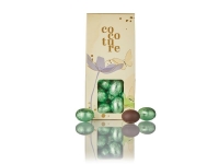 Cocoture gul drag&eacute;box med gr&oslash;nne folie&aelig;g|95-100g