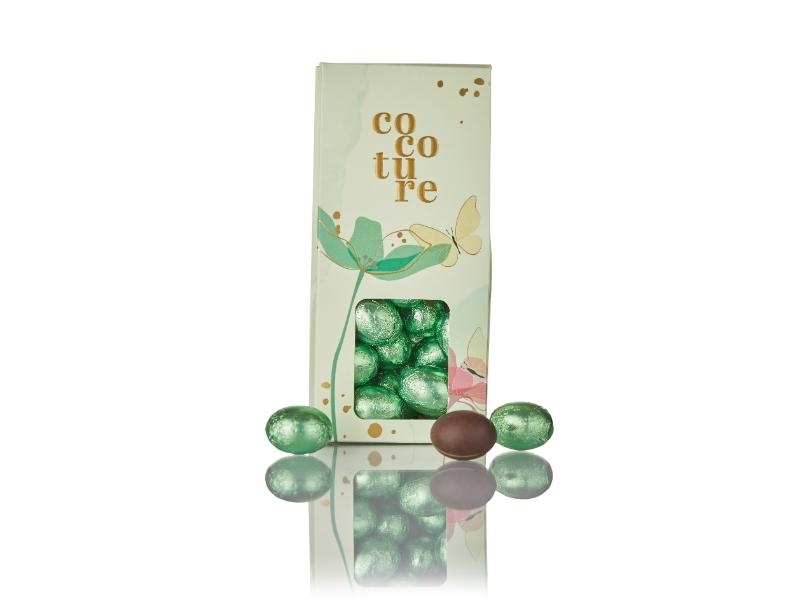 Cocoture gr&oslash;n drag&eacute;box med gr&oslash;nne folie&aelig;g|95-100g