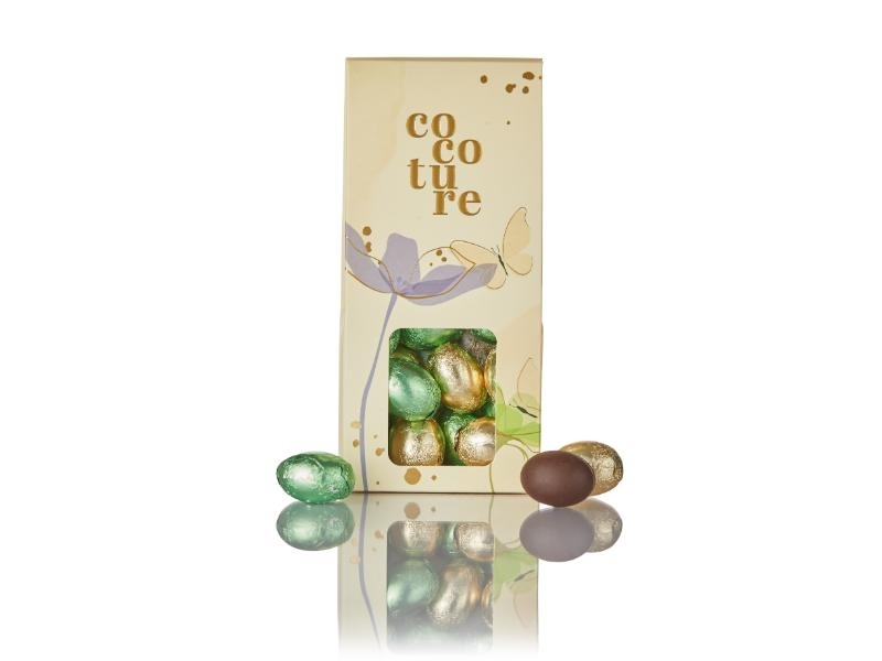 Cocoture gul drag&eacute;box med mix af folie&aelig;g|95-100g