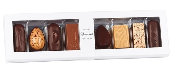 Summerbird Petit Four 8, økologisk chokolade, 160g.