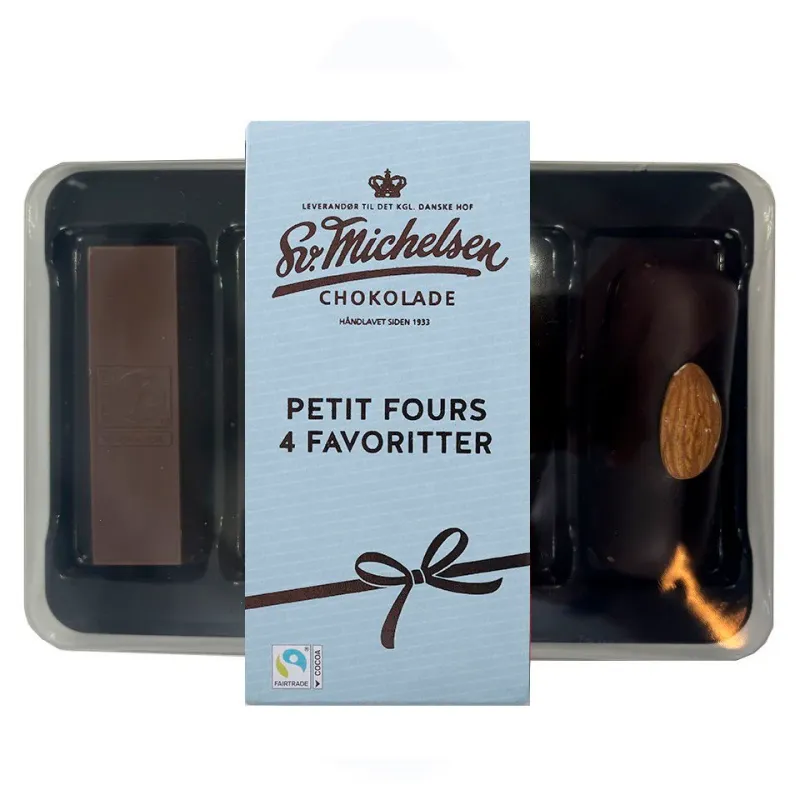 Sv. Michelsen petitfour marcipan nougat 4 stk.|100g