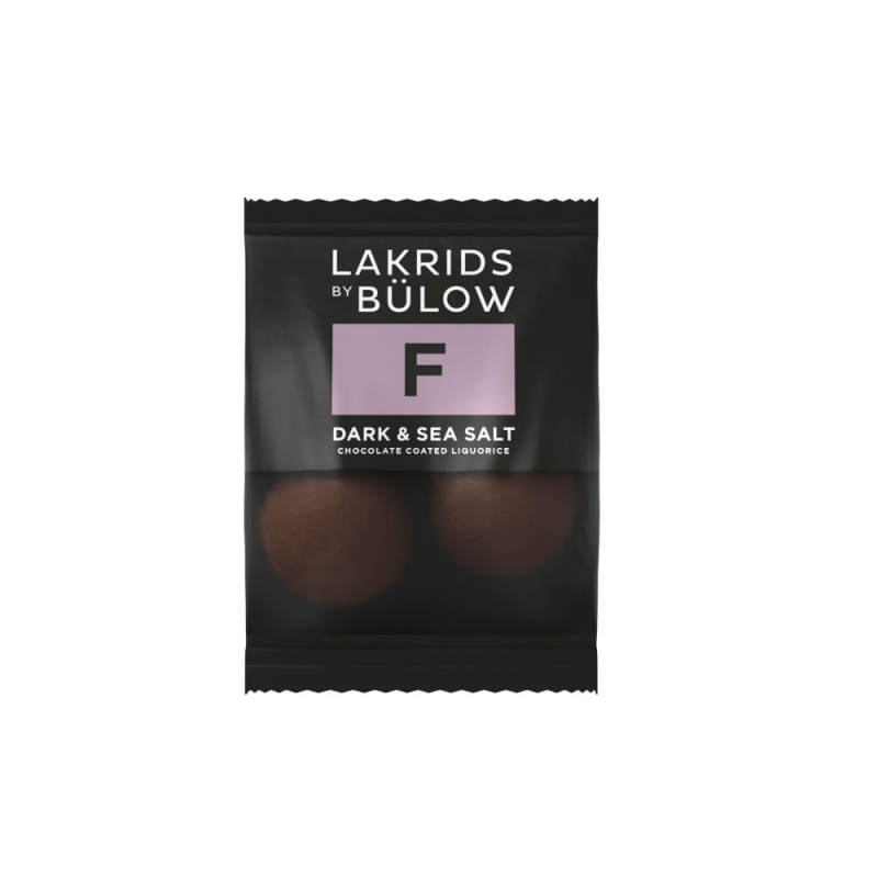 Lakrids by B&uuml;low Mini F - M&oslash;rk & Hav Salt 2 stk. (250 poser)